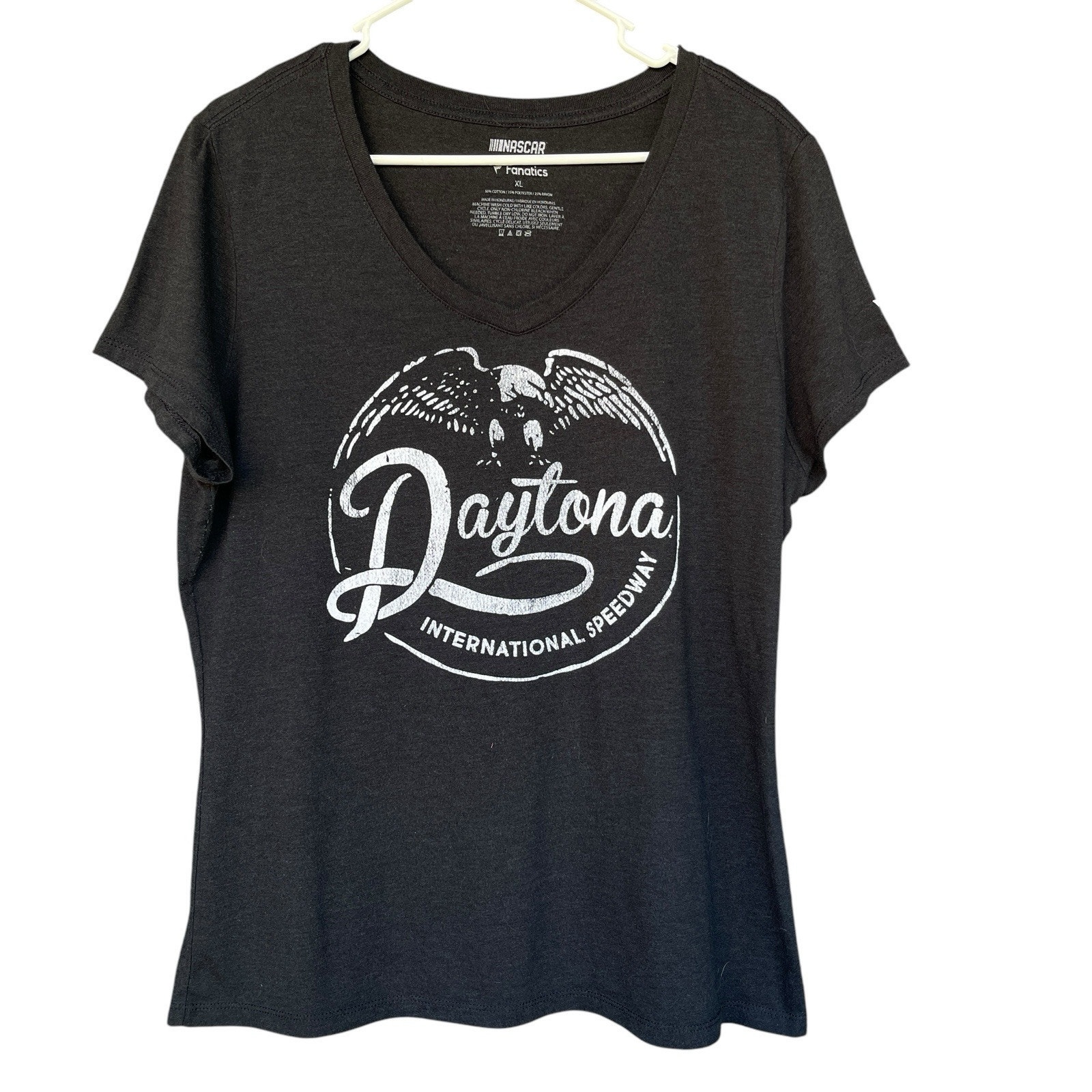 Fanatics Womens Nascar Daytona Shirt Extra Large Xl Black Racing Speedway